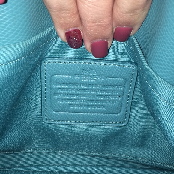 Beautiful Tiffany Blue Coach Purse - Picture 5 of 5